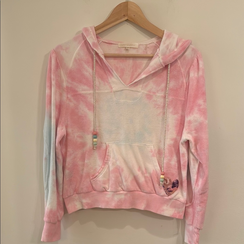 Love Shack Fancy Kirby Tie Dye Terry Cloth Hoodie
